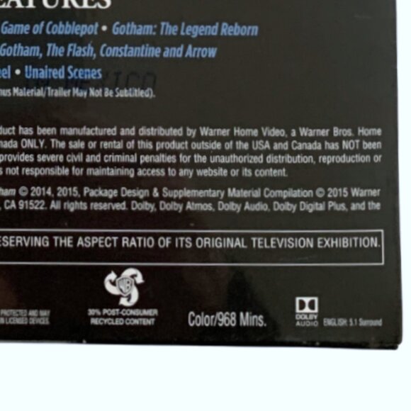 Gotham The Complete First Season DVD Boxset Region 1 Widescreen NR NEW Sealed - Picture 6 of 8